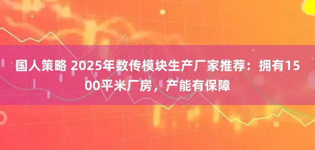 国人策略 2025年数传模块生产厂家推荐：拥有1500平米厂房，产能有保障